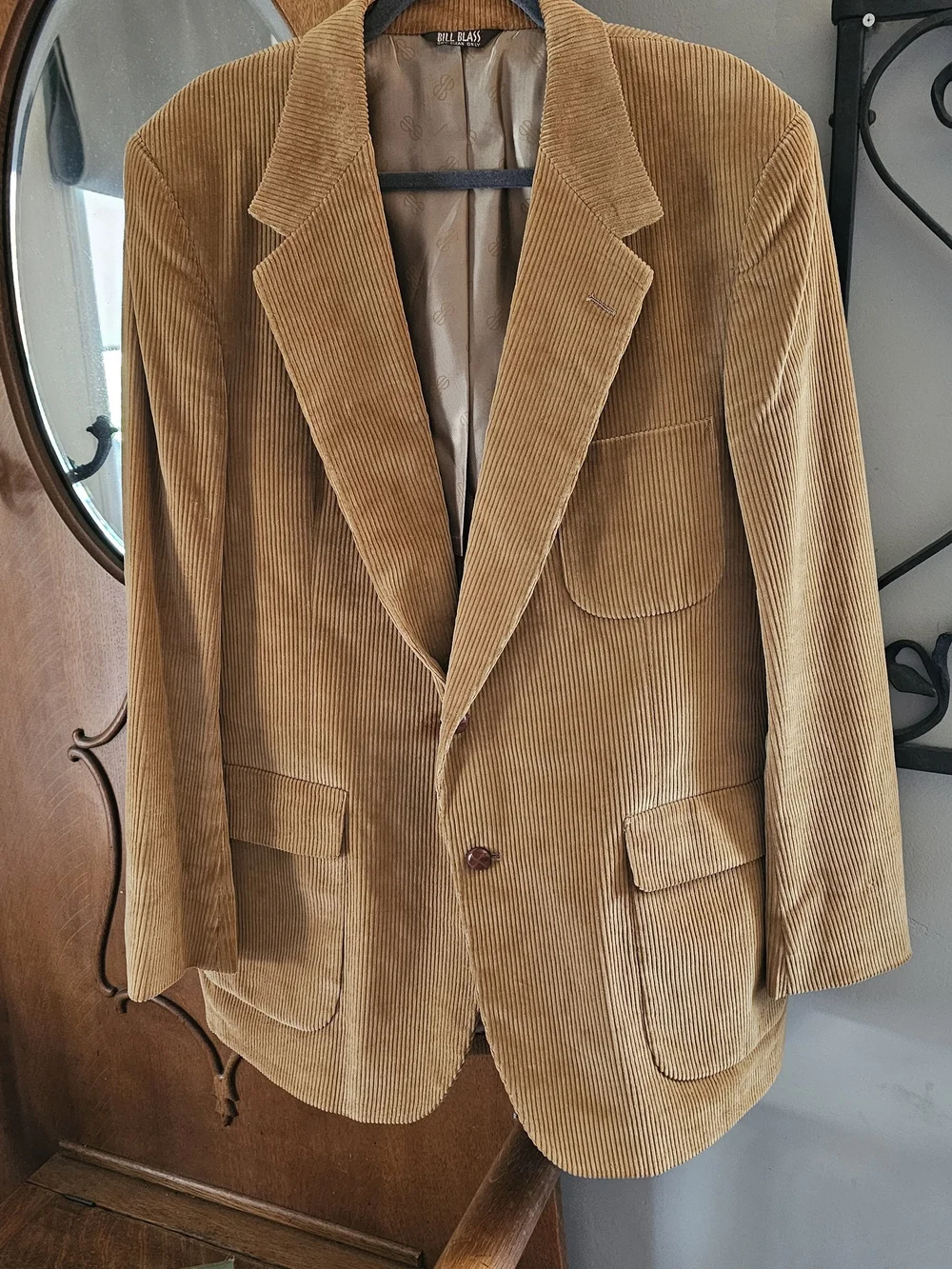 Vintage Bill Blass Camel Corduroy Blazer Sport Coat Raleigh’s Washington